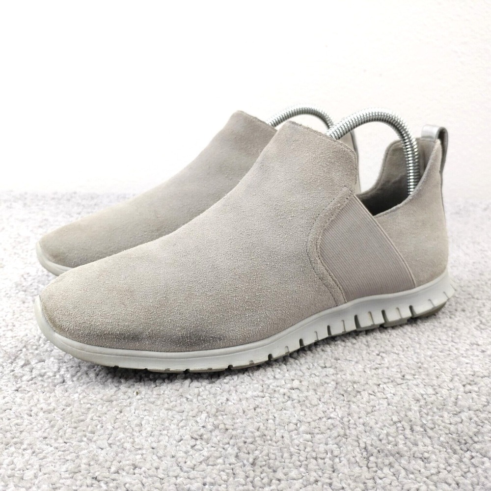 Cole Haan Zerogrand Womens 8 Gray Suede Slip On Ankle Boots W12323